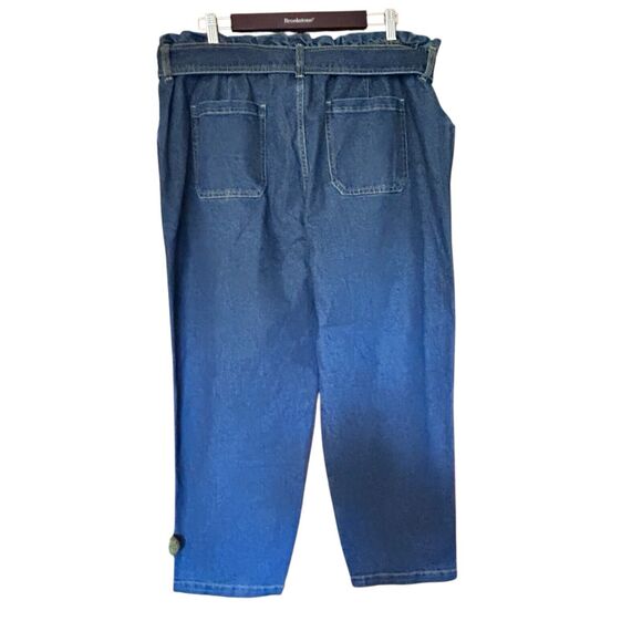 NWT TIME AND TRU Women’s Wide Leg Button Fly High Rise Pockets Elastic Waist 20 - Picture 8 of 15